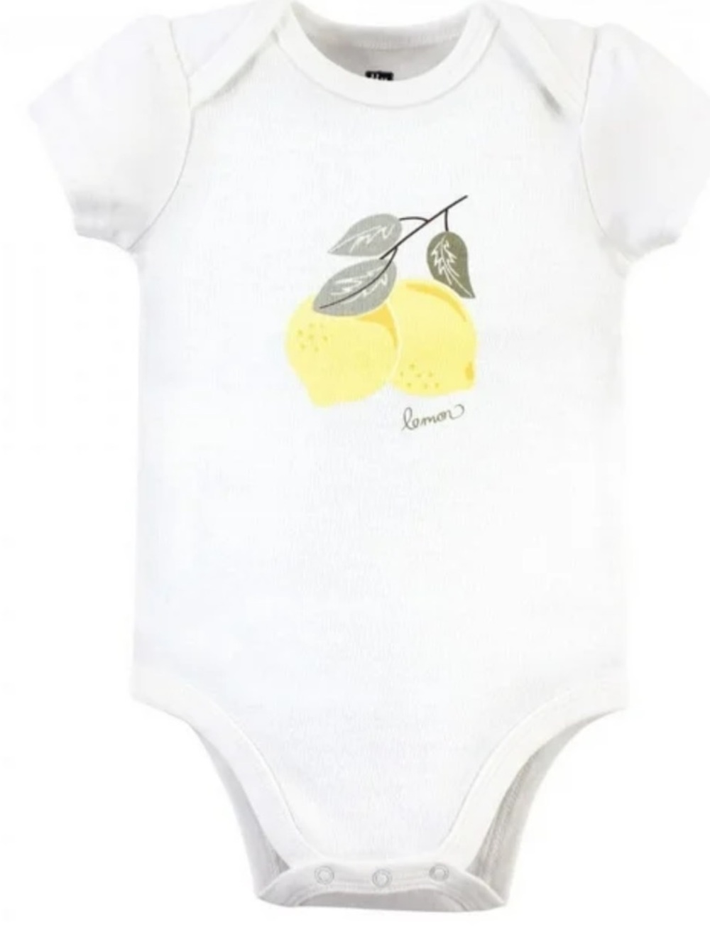 Baby Lemon Print White One-Piece Bodysuit